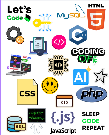 Set 100 (o sută) de stickere pentru programatori